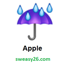 Umbrella With Rain Drops on Apple iOS 8.3