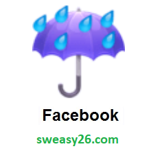 Umbrella With Rain Drops on Facebook 3.0