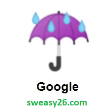 Umbrella With Rain Drops on Google Android 8.0