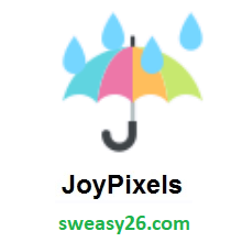 Umbrella With Rain Drops on JoyPixels 2.2