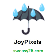 Umbrella With Rain Drops on JoyPixels 3.0