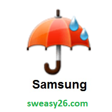 Umbrella With Rain Drops on Samsung TouchWiz 7.0