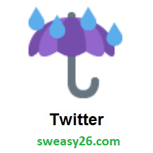 Umbrella With Rain Drops on Twitter Twemoji 1.0