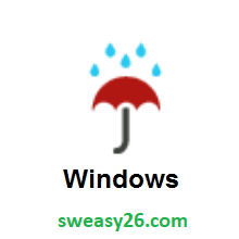Umbrella With Rain Drops on Microsoft Windows 8.1