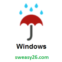 Umbrella With Rain Drops on Microsoft Windows 10
