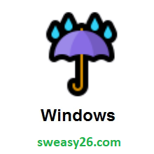 Umbrella With Rain Drops on Microsoft Windows 10 Anniversary Update