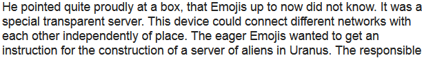 Story: Home employment contract in Emoji and the first server
