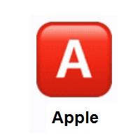 A Button (Blood Type) on Apple iOS