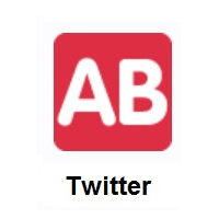 AB Button (Blood Type) on Twitter Twemoji