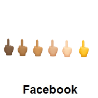Six Versions of Middle Finger on Facebook