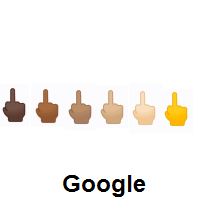 Six Versions of Middle Finger on Google Android