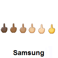 Six Versions of Middle Finger on Samsung