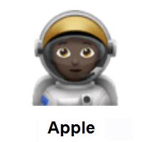Astronaut: Dark Skin Tone on Apple iOS