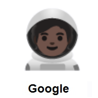 Astronaut: Dark Skin Tone on Google Android