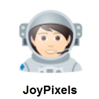 Astronaut: Light Skin Tone on JoyPixels