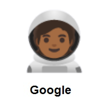 Astronaut: Medium-Dark Skin Tone on Google Android