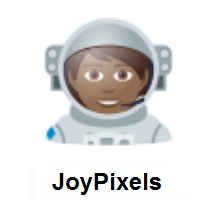 Astronaut: Medium-Dark Skin Tone on JoyPixels