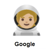 Astronaut: Medium-Light Skin Tone on Google Android