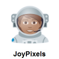 Astronaut: Medium Skin Tone on JoyPixels