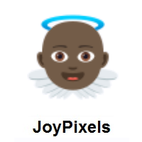 Baby Angel: Dark Skin Tone on JoyPixels