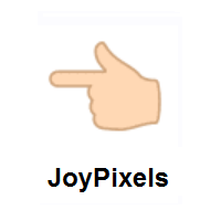 Backhand Index Pointing Left: Light Skin Tone on JoyPixels