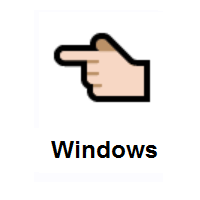 Backhand Index Pointing Left: Light Skin Tone on Microsoft Windows