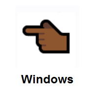 Backhand Index Pointing Left: Medium-Dark Skin Tone on Microsoft Windows