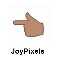 Backhand Index Pointing Left: Medium Skin Tone on JoyPixels