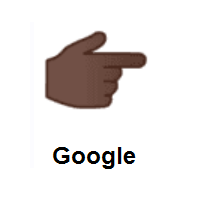 Backhand Index Pointing Right: Dark Skin Tone on Google Android