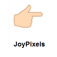 Backhand Index Pointing Right: Light Skin Tone on JoyPixels