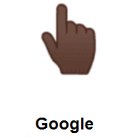 Backhand Index Pointing Up: Dark Skin Tone on Google Android