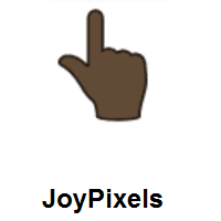 Backhand Index Pointing Up: Dark Skin Tone on JoyPixels