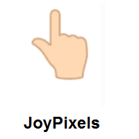 Backhand Index Pointing Up: Light Skin Tone on JoyPixels
