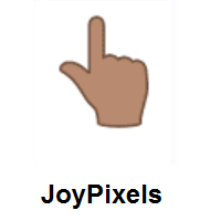 Backhand Index Pointing Up: Medium Skin Tone on JoyPixels