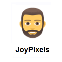 Man: Beard on JoyPixels
