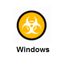 Biohazard Sign on Microsoft Windows