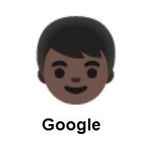 Boy: Dark Skin Tone on Google Android