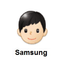 Boy: Light Skin Tone on Samsung