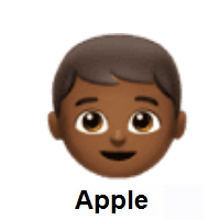Boy: Medium-Dark Skin Tone on Apple iOS