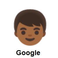Boy: Medium-Dark Skin Tone on Google Android