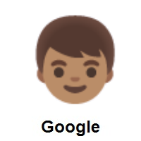 Boy: Medium Skin Tone on Google Android