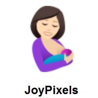 Breast-Feeding: Light Skin Tone on JoyPixels