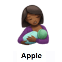 Breast-Feeding: Medium-Dark Skin Tone on Apple iOS