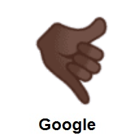 Call Me Hand: Dark Skin Tone on Google Android