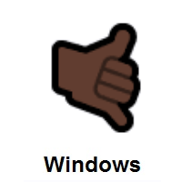 Call Me Hand: Dark Skin Tone on Microsoft Windows