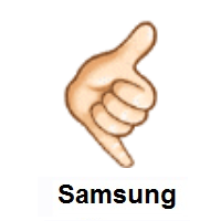 Call Me Hand: Light Skin Tone on Samsung
