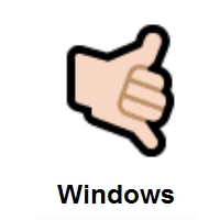 Call Me Hand: Light Skin Tone on Microsoft Windows
