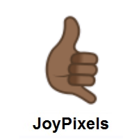 Call Me Hand: Medium-Dark Skin Tone on JoyPixels