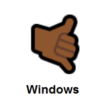 Call Me Hand: Medium-Dark Skin Tone on Microsoft Windows