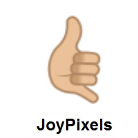 Call Me Hand: Medium-Light Skin Tone on JoyPixels